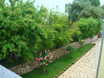 Appartement Lavanda in Strandn�he Blick von der Terrasse Insel Krk Kroatien