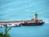 Ausblick auf den Hafen beim Wandern - Baska Insel Krk Kroatien Ausblick auf den Hafen beim Wandern - Baska Insel Krk Kroatien